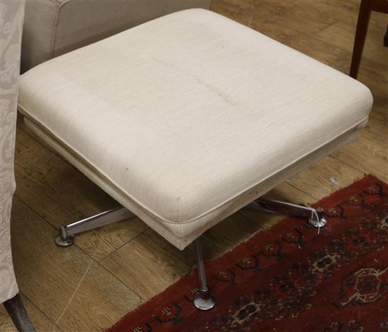 A 1950s aluminium leg stool